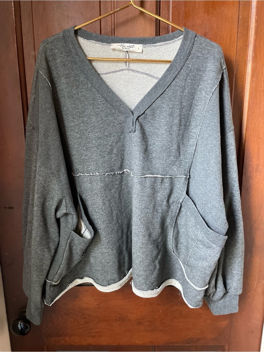The Nest by Three Bird Nest women's large gray top
